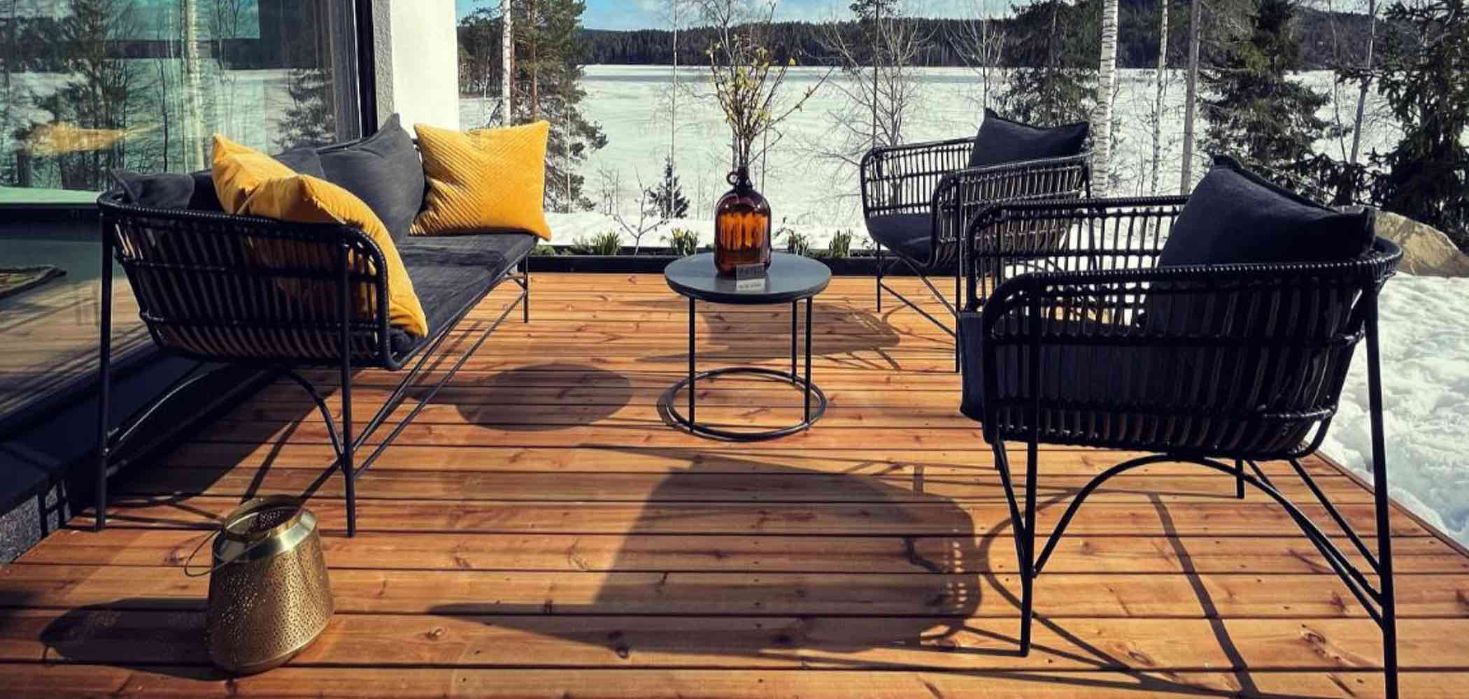 Kestopuu terassi patio valmisterassi Kestopuu terassi